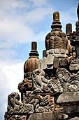 Prambanan - Candi Lara Jonggrang, gargoyles in the form of a 'makara' 